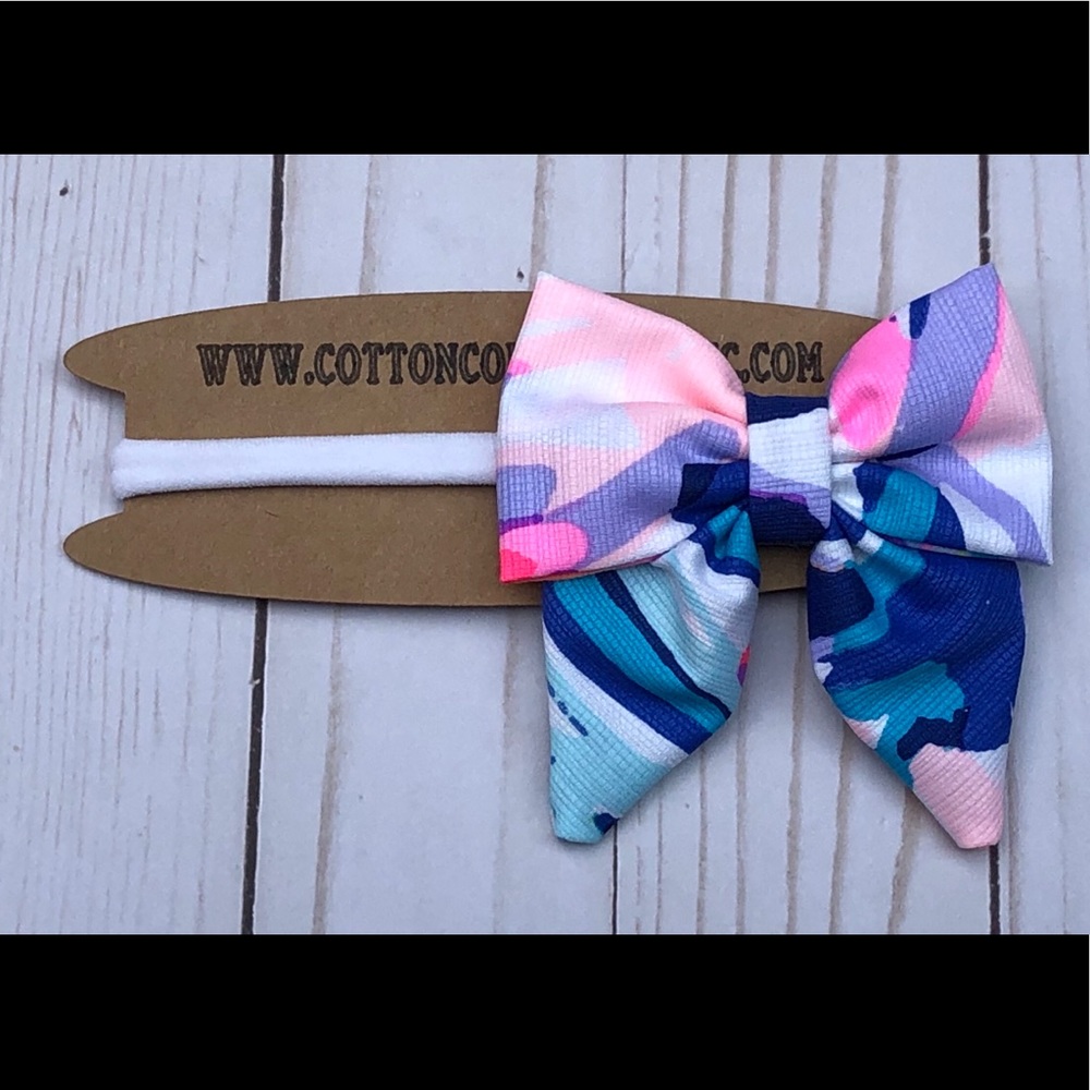 Lilly bow, Lilly headband, off tropic